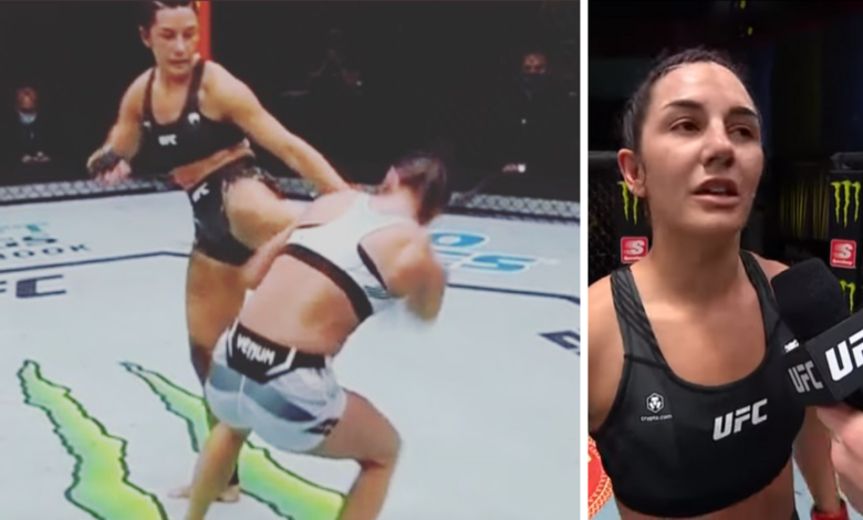 (VIDEO) Cheyanne Buys po wygranej na UFC Vegas 33: "Całe, k*rwa, szczęście, że kopnęłam, jak już wstała!"