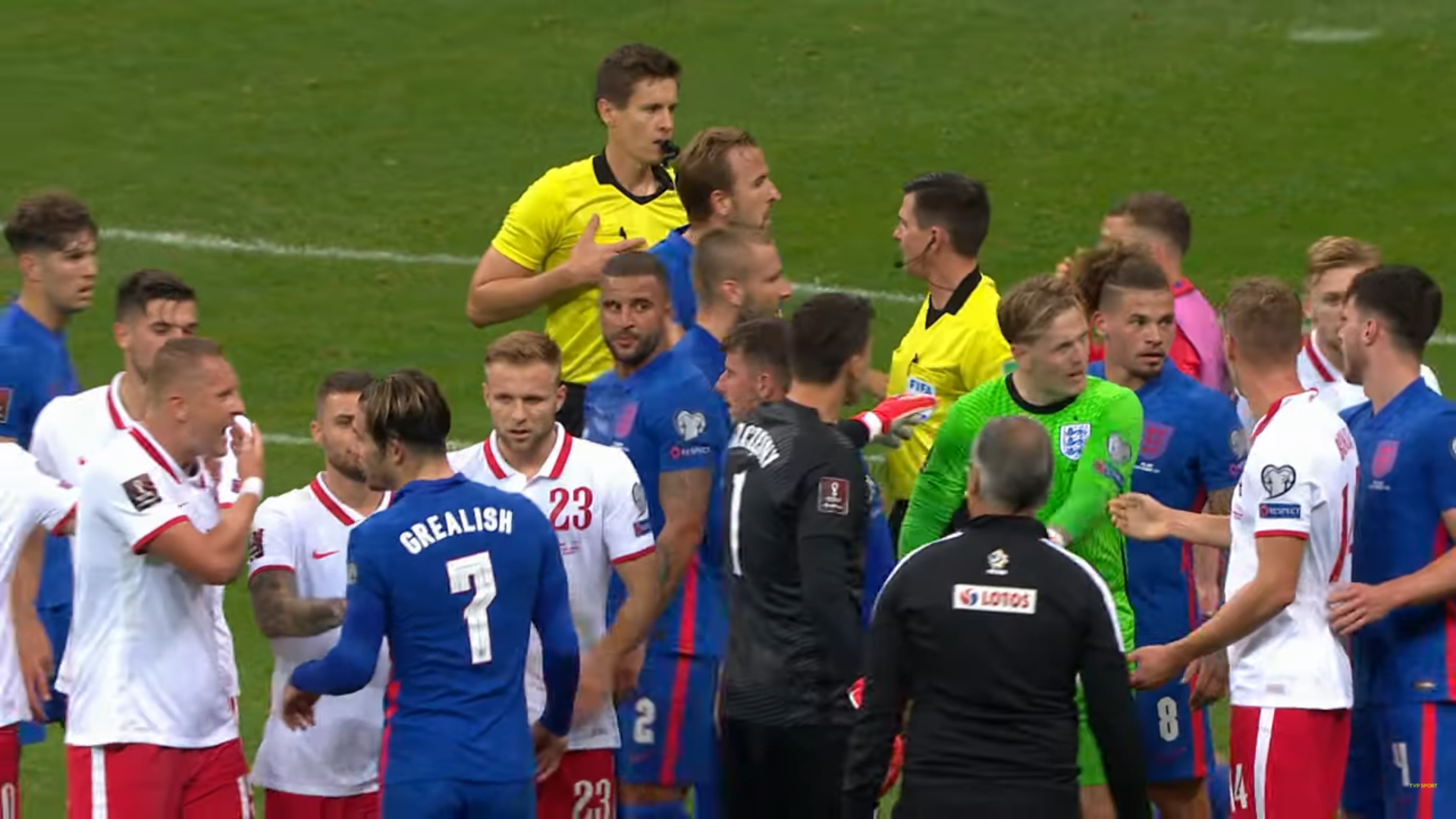 (VIDEO) Angielscy piłkarze oskarżają Kamila Glika o rasizm. FIFA wszczęła śledztwo w sprawie awantury w przerwie meczu